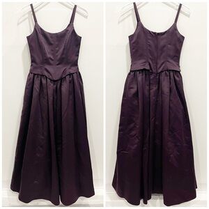 Jessica McClintock Vintage Bridal Purple Corset Gown Long Dress Purple 4 Petite